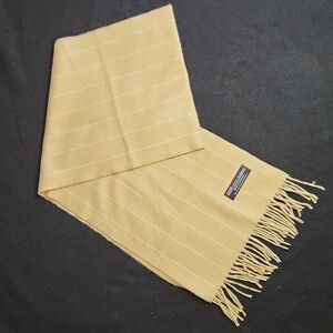 Tan 100% Cashmere Scarf Made in Scotland
